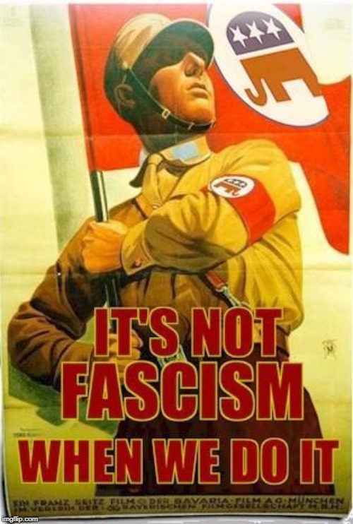 . | image tagged in fascism,fascist,republican,gop | made w/ Imgflip meme maker