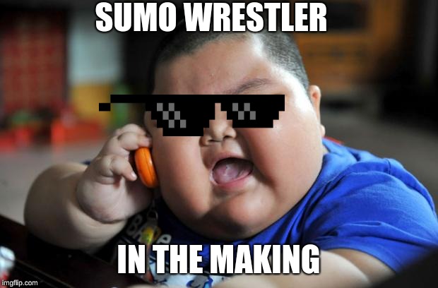 Fat Asian Kid | SUMO WRESTLER; IN THE MAKING | image tagged in fat asian kid | made w/ Imgflip meme maker