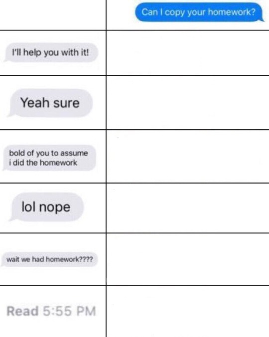 Can I Copy Your Homework Meme Template