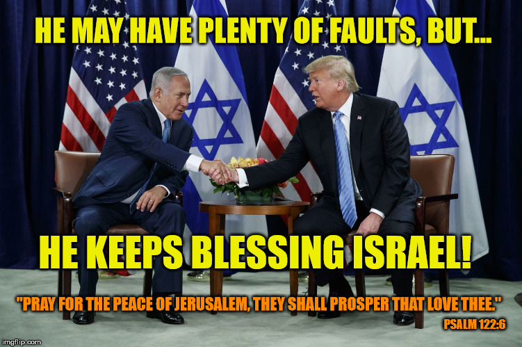 Its hard to fail, when you know the secret to success. | HE MAY HAVE PLENTY OF FAULTS, BUT... HE KEEPS BLESSING ISRAEL! "PRAY FOR THE PEACE OF JERUSALEM, THEY SHALL PROSPER THAT LOVE THEE."; PSALM 122:6 | image tagged in israel,trump,golan heights,god bless america,maga | made w/ Imgflip meme maker