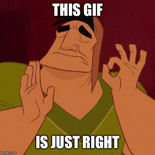 When X just right | THIS GIF IS JUST RIGHT | image tagged in when x just right | made w/ Imgflip meme maker