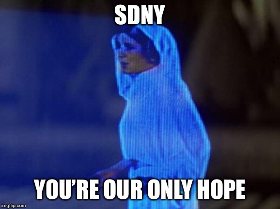 help me obi wan | SDNY; YOU’RE OUR ONLY HOPE | image tagged in help me obi wan | made w/ Imgflip meme maker