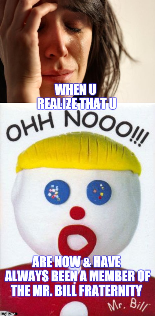 Why I Never Buy Lotto Tickets | WHEN U REALIZE THAT U ARE NOW & HAVE ALWAYS BEEN A MEMBER OF THE MR. BILL FRATERNITY | image tagged in memes,first world problems,mr bill | made w/ Imgflip meme maker