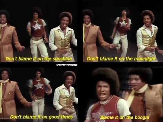 High Quality blame it on the boogie Blank Meme Template