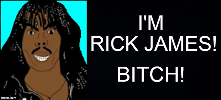 I'm Rick James! Bitch! | I'M RICK JAMES! BITCH! | image tagged in dave chappelle rick james,rick james | made w/ Imgflip meme maker