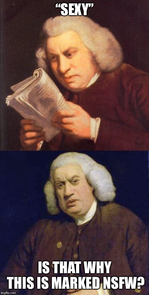 Dafuq did I just read | “SEXY” IS THAT WHY THIS IS MARKED NSFW? | image tagged in dafuq did i just read | made w/ Imgflip meme maker