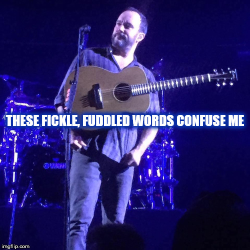 DMB The Space Between | THESE FICKLE, FUDDLED WORDS CONFUSE ME | image tagged in dmb,dave matthews,dave matthews band,the space between,words,confusion | made w/ Imgflip meme maker