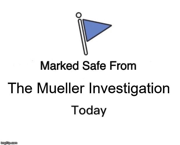 Marked Safe From | The Mueller Investigation | image tagged in memes,marked safe from | made w/ Imgflip meme maker