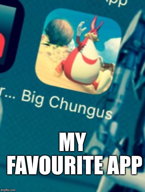 MY FAVOURITE APP | image tagged in chungus app | made w/ Imgflip meme maker