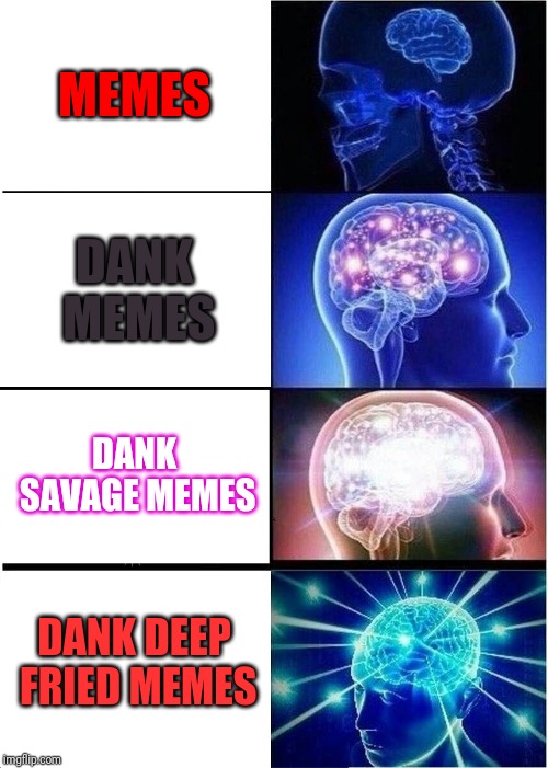 Expanding Brain Meme | MEMES; DANK MEMES; DANK SAVAGE MEMES; DANK DEEP FRIED MEMES | image tagged in memes,expanding brain | made w/ Imgflip meme maker