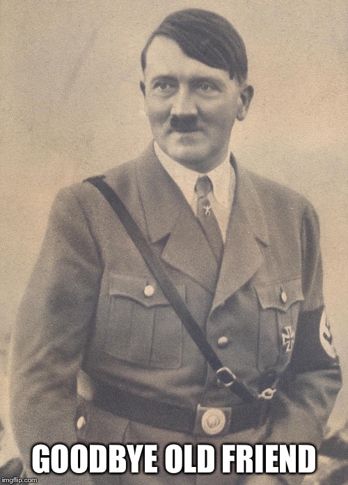 Hitler-Smiling | GOODBYE OLD FRIEND | image tagged in hitler-smiling | made w/ Imgflip meme maker