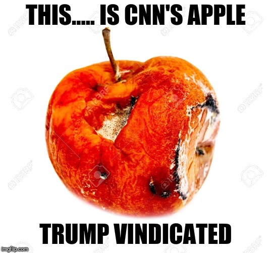 "THIS" .... is an Apple (CNN) | THIS..... IS CNN'S APPLE; TRUMP VINDICATED | image tagged in cnn fake news,funny,memes,gifs,donald trump | made w/ Imgflip meme maker