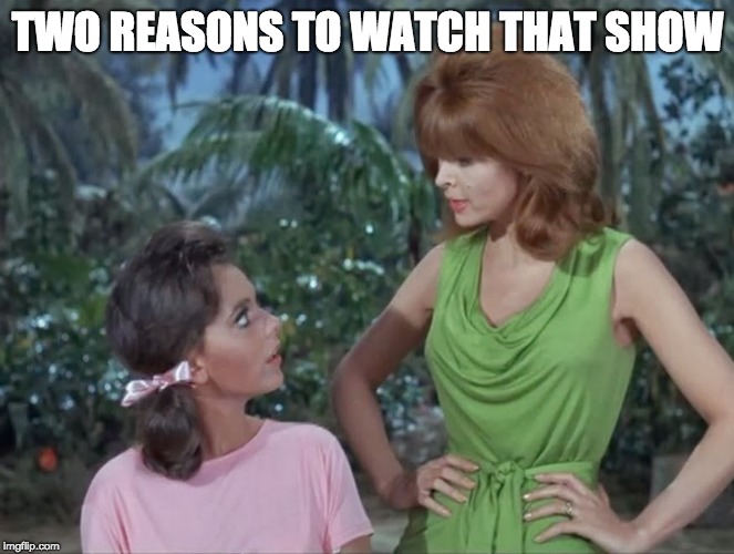 Mary Ann and Ginger | TWO REASONS TO WATCH THAT SHOW | image tagged in mary ann and ginger | made w/ Imgflip meme maker