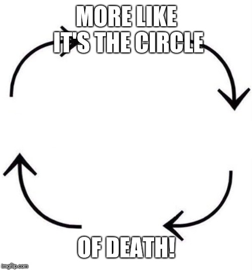 the circle of life | MORE LIKE IT'S THE CIRCLE OF DEATH! | image tagged in the circle of life | made w/ Imgflip meme maker