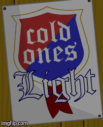 Cold one light  | image tagged in gifs,beer | made w/ Imgflip images-to-gif maker