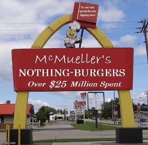 Taxpayers make Mueller team rich! | . | image tagged in mueller report,no collusion,russians,trump,nothing burger | made w/ Imgflip meme maker