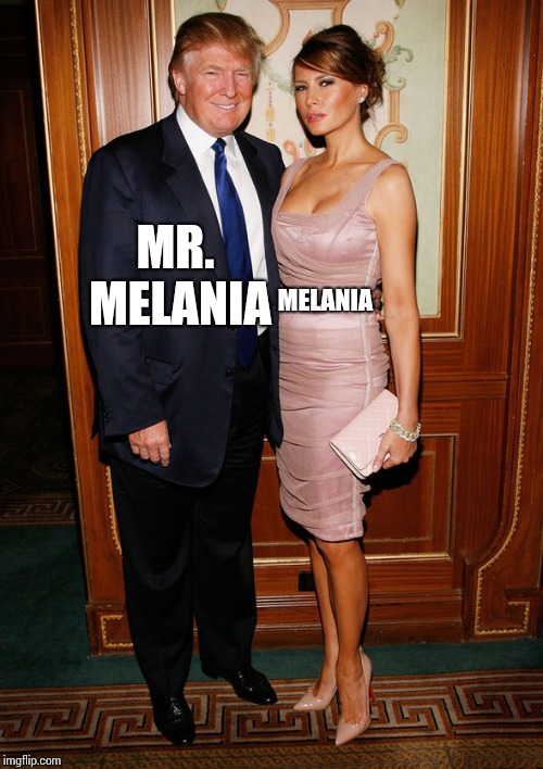 Mr. Melania Trump | MR. MELANIA; MELANIA | image tagged in trump and melania,vintage man,angry fighting married couple husband  wife,deplorable donald,memes,donald trump small brain | made w/ Imgflip meme maker