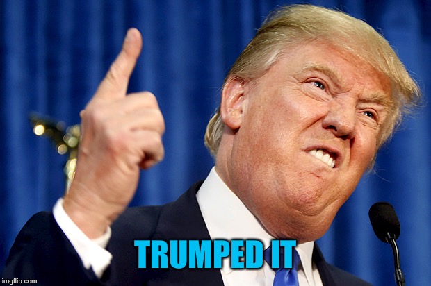 Donald Trump | TRUMPED IT | image tagged in donald trump | made w/ Imgflip meme maker