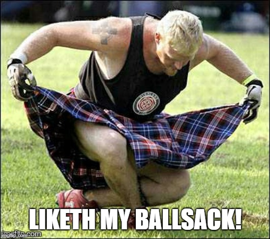 Bow | LIKETH MY BALLSACK! | image tagged in bow | made w/ Imgflip meme maker