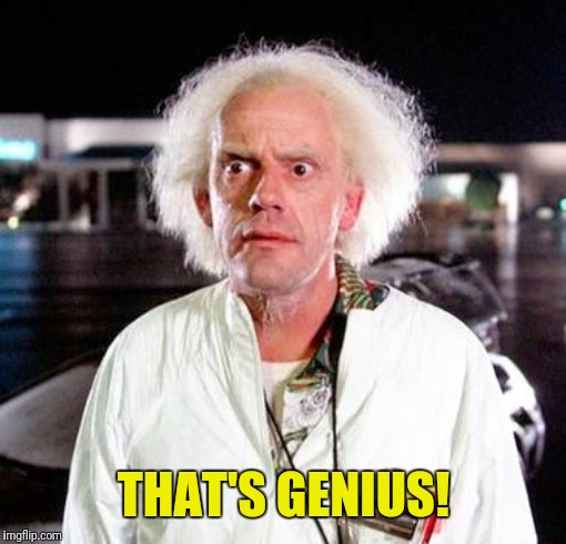 Doc Brown | THAT'S GENIUS! | image tagged in doc brown | made w/ Imgflip meme maker