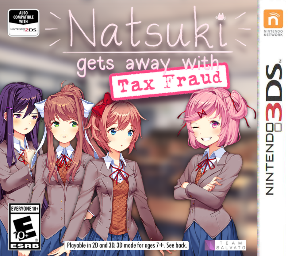 High Quality Natsuki gets away with tax fraud Blank Meme Template