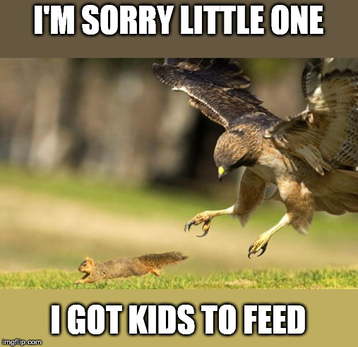 I'M SORRY LITTLE ONE I GOT KIDS TO FEED | made w/ Imgflip meme maker