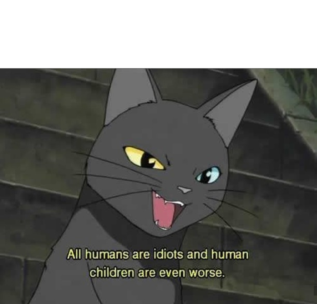 All humans are idiots and human children are even worse Blank Meme Template
