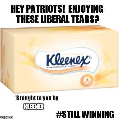 BROUGHT TO YOU BY.... KLEENEX! | *Brought to you by; KLEENEX | image tagged in funny,gifs,memes | made w/ Imgflip meme maker