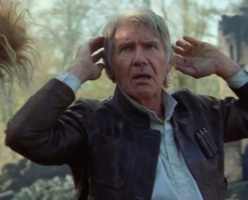 han solo with his hands up Blank Meme Template
