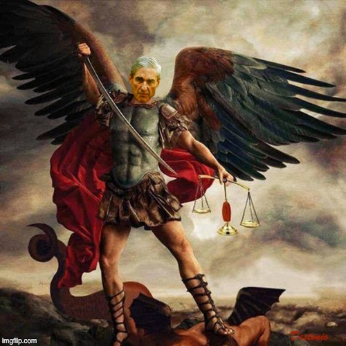 Archangel Robert | image tagged in robert mueller,justice,angel | made w/ Imgflip meme maker