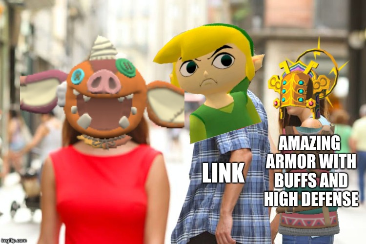 The Armor Of Your Choice... | AMAZING ARMOR WITH BUFFS AND HIGH DEFENSE; LINK | image tagged in the legend of zelda breath of the wild | made w/ Imgflip meme maker