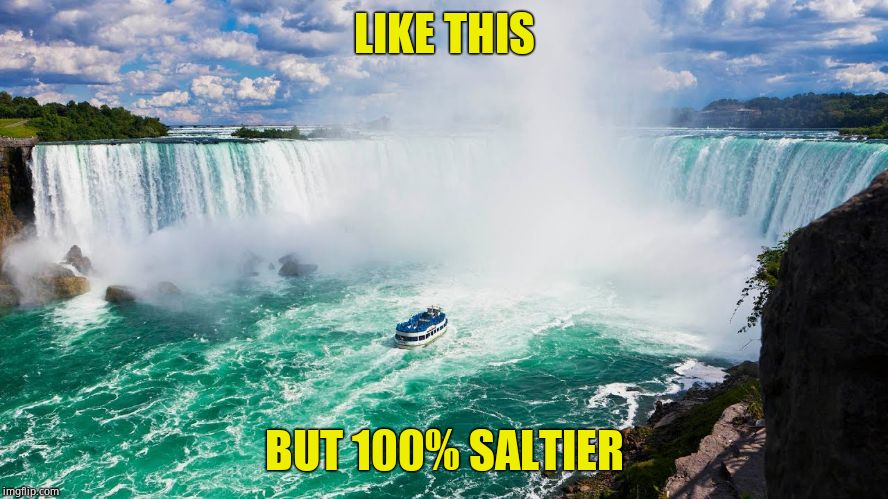 Niagra Falls Maid of the Mist | LIKE THIS BUT 100% SALTIER | image tagged in niagra falls maid of the mist | made w/ Imgflip meme maker