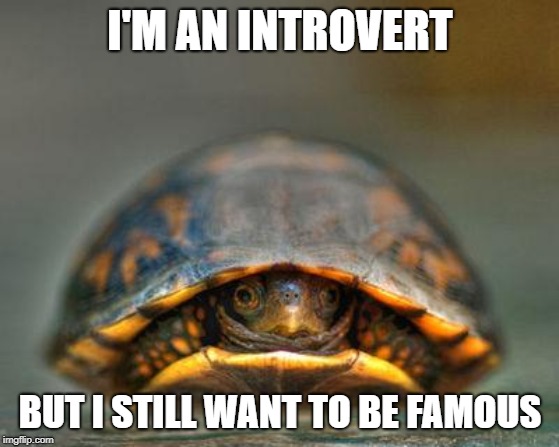 introvert wants to be famous | I'M AN INTROVERT; BUT I STILL WANT TO BE FAMOUS | image tagged in introverts,memes,dank memes,famous,internet,please | made w/ Imgflip meme maker