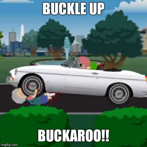 buckle up buckaroo | BUCKLE UP BUCKAROO!! | image tagged in buckle up buckaroo | made w/ Imgflip meme maker