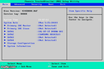 Phoenix CMOS Setup | image tagged in gifs,msdos | made w/ Imgflip images-to-gif maker