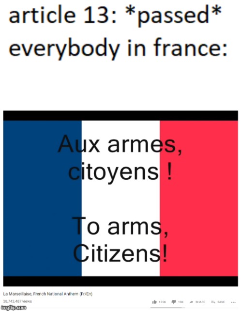 image tagged in france,memes,article 13 | made w/ Imgflip meme maker