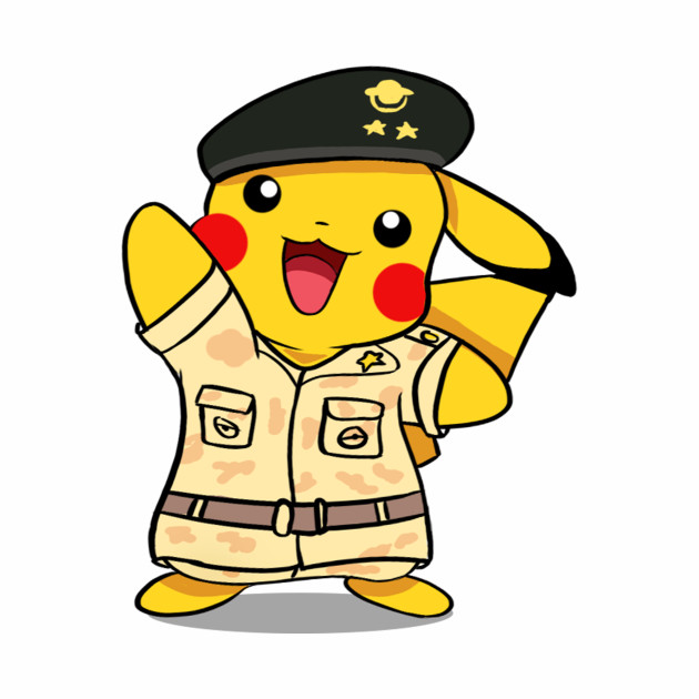 Military Pikachu Blank Meme Template