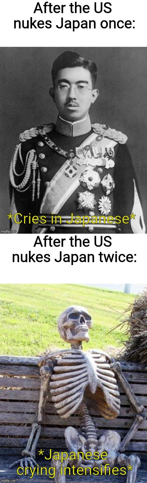 USA nuke japan | image tagged in japan,nuke,ww2 | made w/ Imgflip meme maker