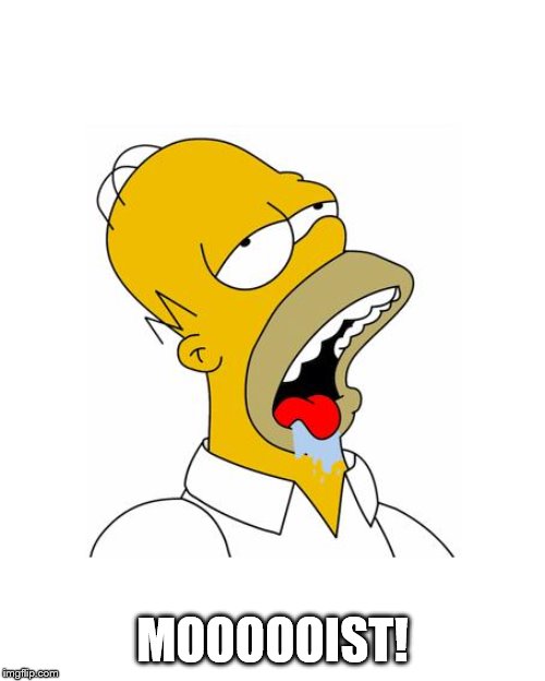 Homer Simpson Drooling | MOOOOOIST! | image tagged in homer simpson drooling | made w/ Imgflip meme maker