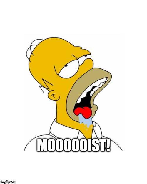 Homer Simpson Drooling | MOOOOOIST! | image tagged in homer simpson drooling | made w/ Imgflip meme maker