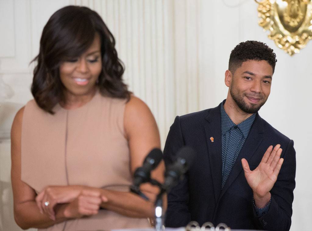 High Quality Michelle Obama and Jussie Smollette Blank Meme Template