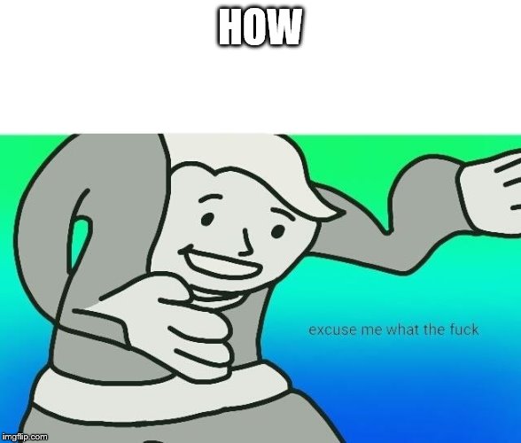 Excuse me, what the fuck | HOW | image tagged in excuse me what the fuck | made w/ Imgflip meme maker