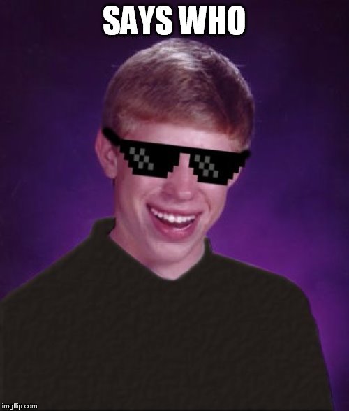 Good Luck Brian | SAYS WHO | image tagged in good luck brian | made w/ Imgflip meme maker