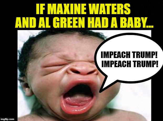 IF MAXINE WATERS AND AL GREEN HAD A BABY... IMPEACH TRUMP! IMPEACH TRUMP! | image tagged in maxine waters,democrats,impeach trump,crying democrats,maxine waters crazy,memes | made w/ Imgflip meme maker