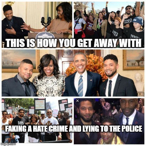 #fakehatecrime
 | THIS IS HOW YOU GET AWAY WITH; FAKING A HATE CRIME AND LYING TO THE POLICE | image tagged in jussie smollett,no justice,broken legal system | made w/ Imgflip meme maker