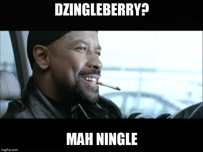 training day denzel my nigga | DZINGLEBERRY? MAH NINGLE | image tagged in training day denzel my nigga | made w/ Imgflip meme maker