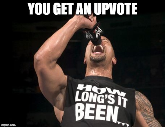 the rock finally | YOU GET AN UPVOTE | image tagged in the rock finally | made w/ Imgflip meme maker