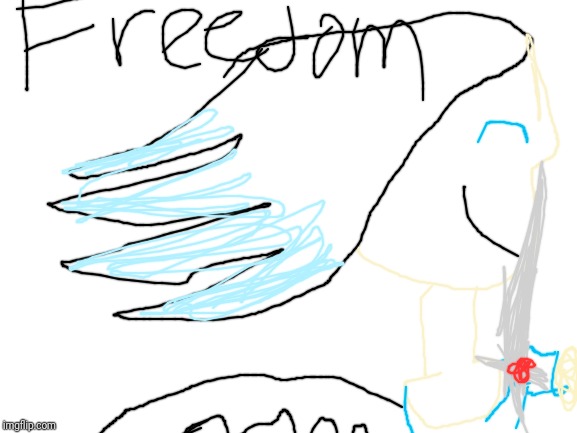 Freedom | image tagged in blank white template,art | made w/ Imgflip meme maker