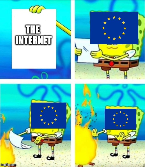 Article 13 | THE INTERNET | image tagged in spongebob burn note,article 13,spongebob | made w/ Imgflip meme maker