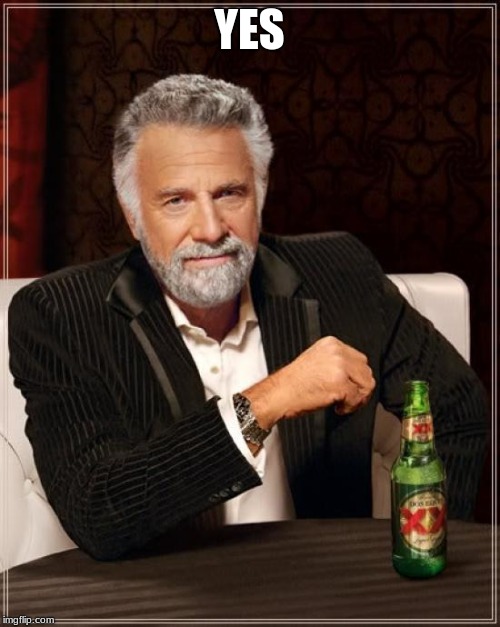 YES | image tagged in memes,the most interesting man in the world | made w/ Imgflip meme maker